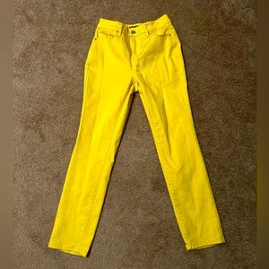 Boston Proper Newport High rise straight leg jeans. Yellow